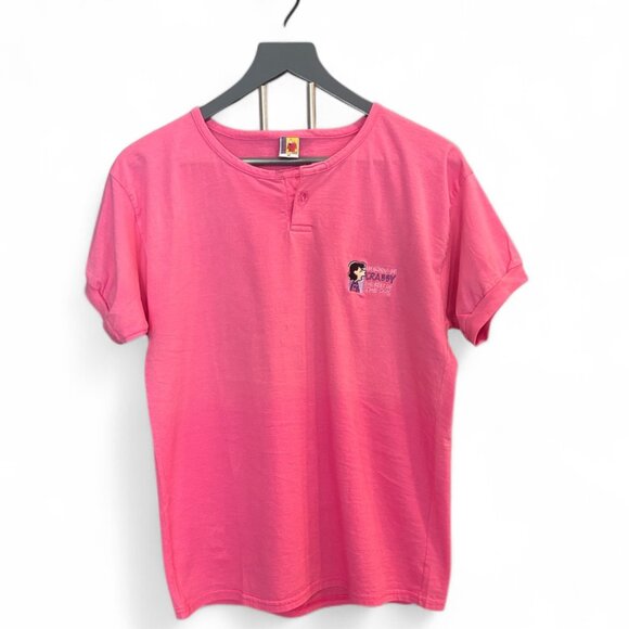 Vintage Peanuts Lucy I'm Gonna Be Crabby Graphic Polo Style T Shirt Size M - Picture 5 of 13